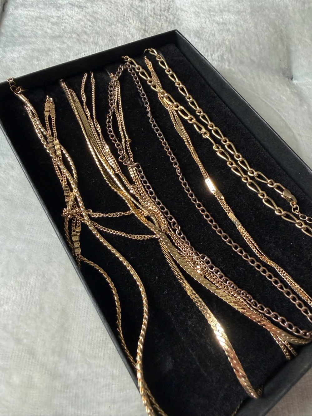 Box of 8: Gold-Tone Necklaces